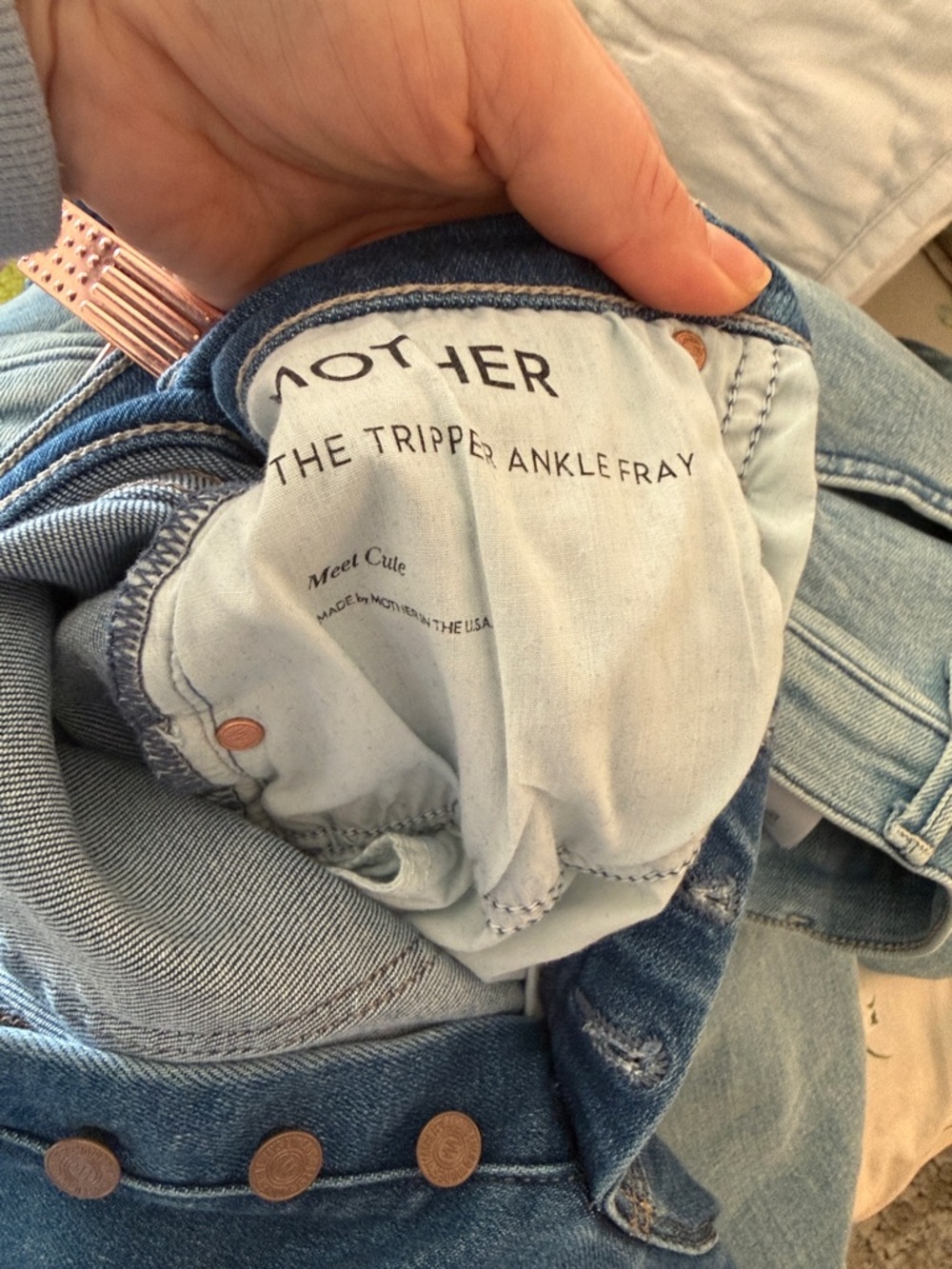 Mother The Tripper Ankle Fray in meet cute  Women’s Jeans - Picture 2 of 6